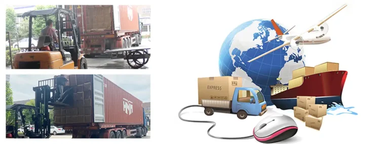 SHIPPING zoralinkcom Images depicting various aspects of shipping and delivery including a forklift loading a truck cargo handling and illustrations of global shipping via air sea and land symbolizing efficient delivery options