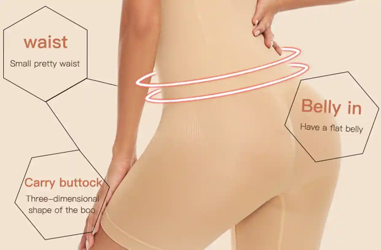 HighWaist Shapewear for Tummy Control Postpartum Supportwebp05 zoralinkcom Back close up highlights hip sculpting panels and stretch recovery fabric