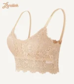 Lace Bra Wireless Seamless Comfortable Bralette09 zoralinkcom Womens Wireless Seamless Lace Bra Beige