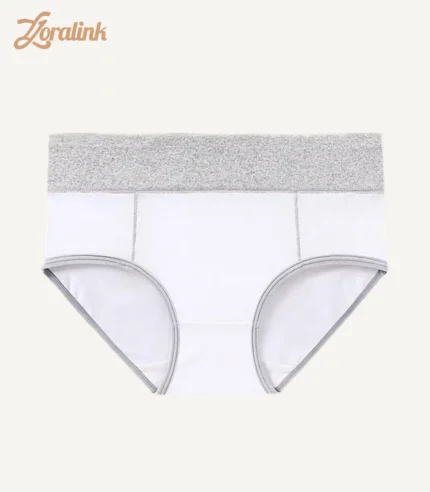 MidWaist Cotton Underwear Soft Seamless Full Coverage02 zoralinkcom Mid Waist Cotton Underwear White