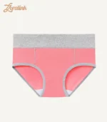 MidWaist Cotton Underwear Soft Seamless Full Coverage04 zoralinkcom Mid Waist Cotton Underwear Coral Pink