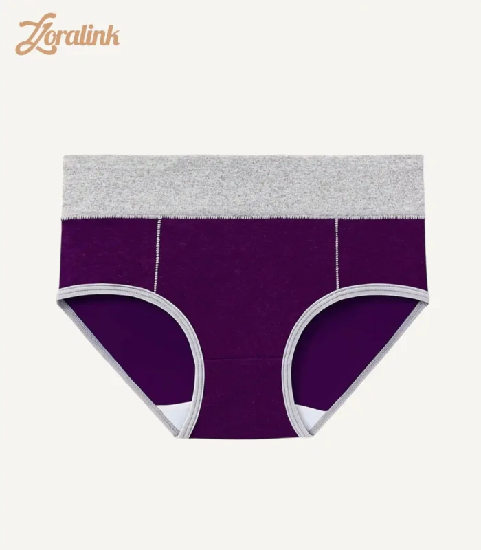 Mid Waist Cotton Underwear Royal Purple