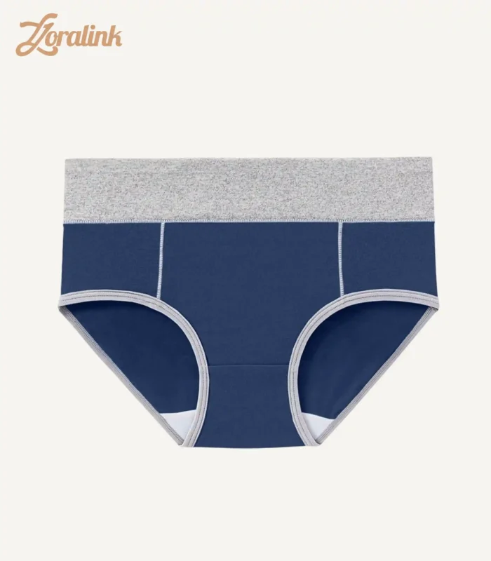 Mid Waist Cotton Underwear navy blue