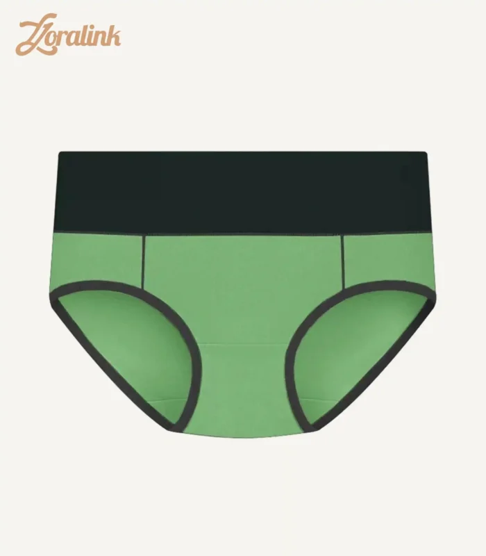 Mid Waist Cotton Underwear Green