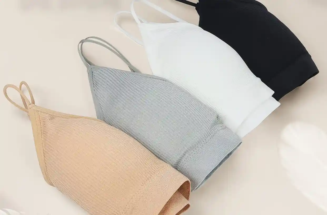 Seamless Everyday Bras Comfortable Breathable Bralette19 zoralinkcom Various colors of comfortable seamless everyday bra fabric rolled into a ball highlighting the softness and flexibility of the material