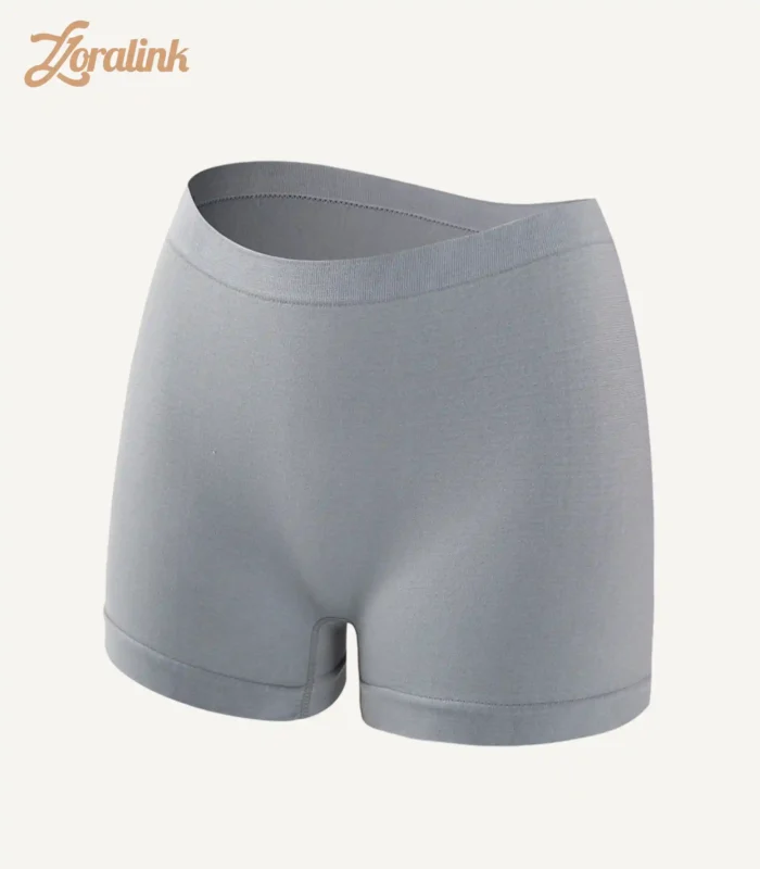 A pair of seamless gray panties made from soft and stretchy material for comfort and a smooth fit
