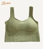 Square Collar Sports Bra02 zoralinkcom Square Collar Sports Bra Green
