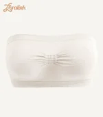 Strapless Bra Wireless Seamless Breathable Bandeau Top05 zoralinkcom Strapless Bra Wireless Seamless Breathable Bandeau Top White