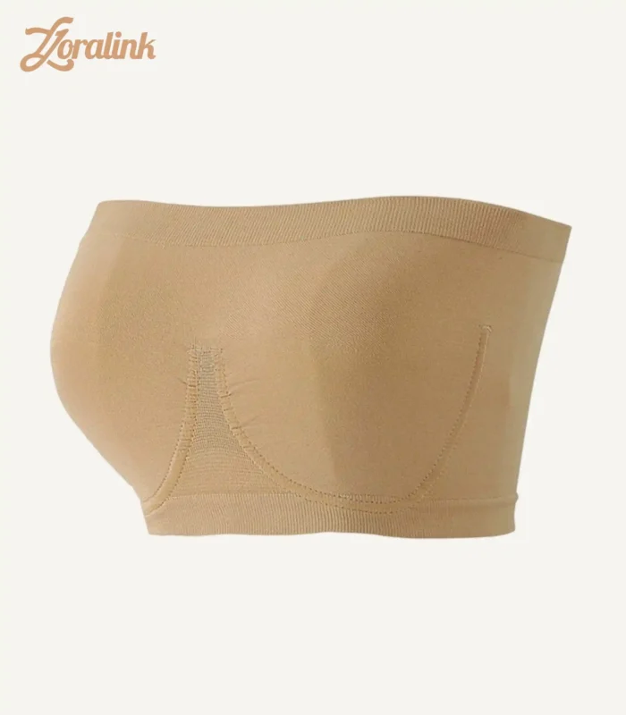 Strapless Bra Wireless Seamless Comfort for Women Beige