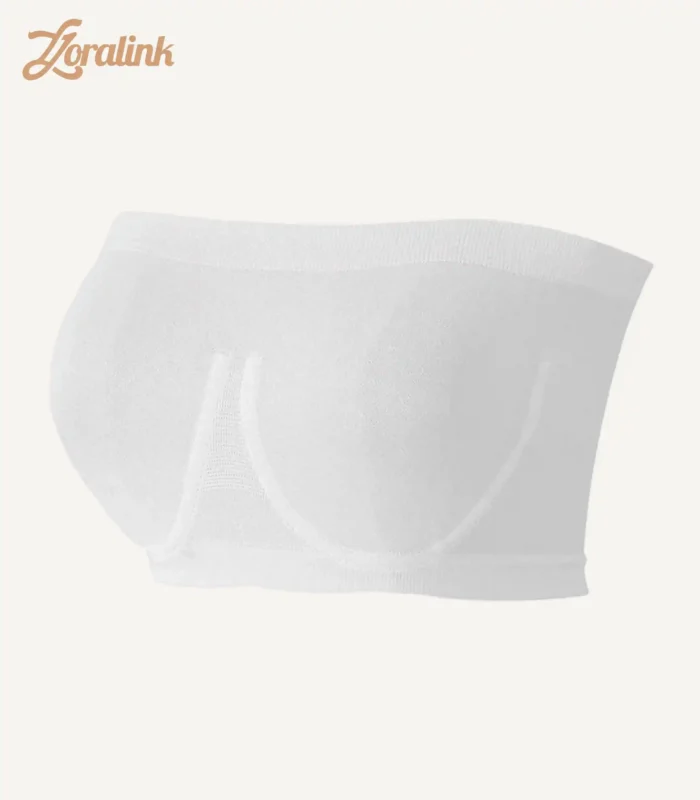Strapless Bra Wireless Seamless Comfort for Women White