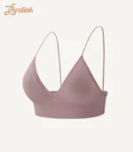 Triangle Bra Seamless Wireless Comfort Style03 zoralinkcom A seamless wireless triangle bra in a soft lavender hue crafted for comfort and a smooth silhouette