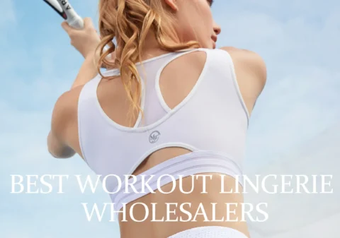 A woman in a white workout lingerie playing tennis highlighting the best workout lingerie for wholesalers Emphasizes the products suitability for activewear ideal for suppliers offering low MOQ to wholesalers